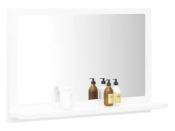 Espejo-Espejo de baño madera contrachapada 60x10,5x37 cm ES209204 Blanco