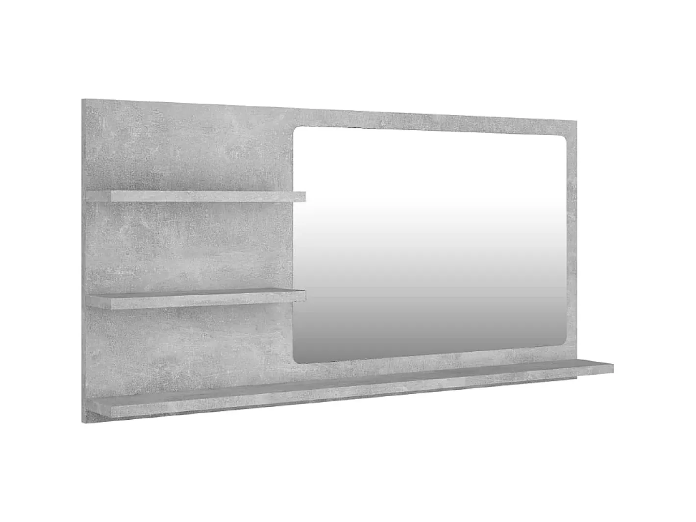 Espejo-Espejo de baño madera contrachapada hormigón 90x10,5x45 cm ES103386 Gris