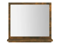 Espejo-Espejo de baño madera contrachapada roble ahumado 40x10,5x37 cm ES981162 Marru00f3n