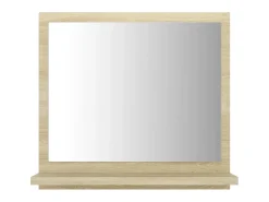 Espejo de baño madera contrachapada color roble 40x10,5x37 cm ES389723 Marru00f3n Outlet
