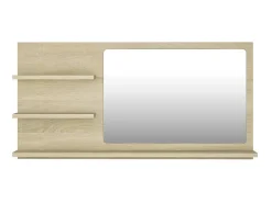 Espejo de baño madera contrachapada roble Sonoma 90x10,5x45 cm ES249897 Marru00f3n Hot