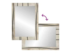 Espejo-Espejo de baño Marrón, plata 50 x 70 x 30 cm Marru00f3n