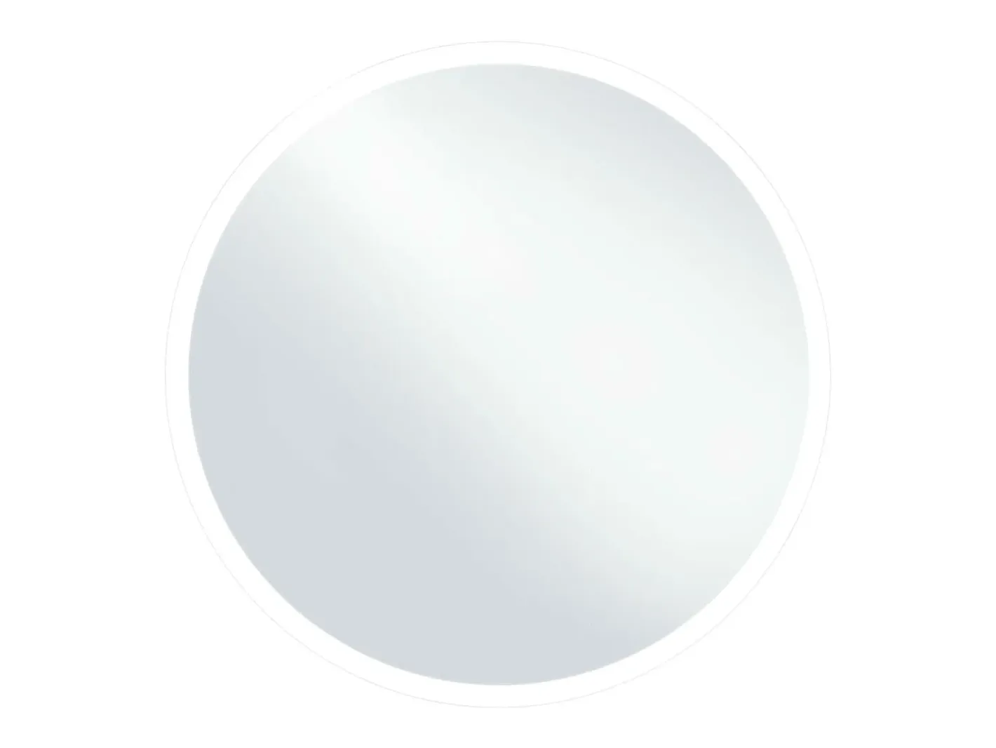 Hot vidaxl Espejo de baño redondo con luces LED plata Ø80cm Plateado
