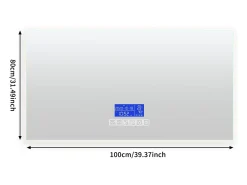Espejo de baño redondo de 80 x 100 cm - LED, Bluetooth, temperatura, antivaho, iluminación, táctil, 6 ajustes Transparente