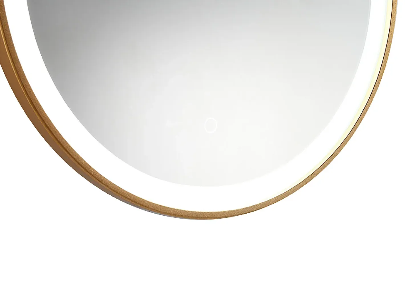 Outlet OZAIA Espejo de baño redondo luces led NUMEA 60x3.5x60 cm Dorado