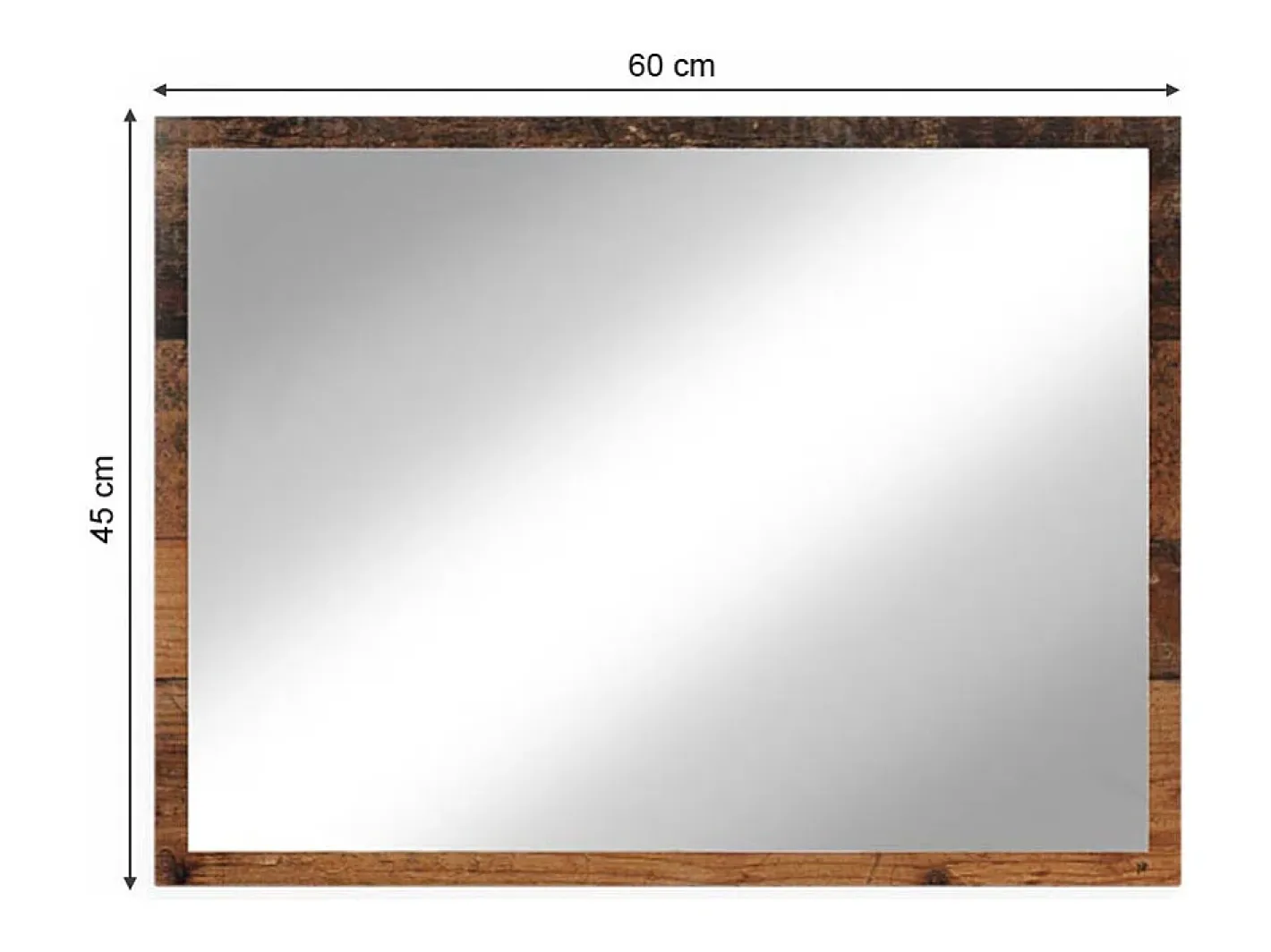 Online Vicco Espejo de baño roble rústico 45x2x60 kiko Color natural oscuro