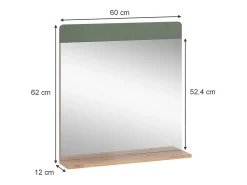 Vicco Espejo-Espejo de baño roble /dorado 60x12x62 izan Verde