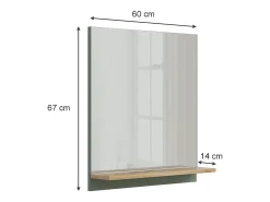 Discount Vicco Espejo de baño /artesano 60x14x67 marelle Verde