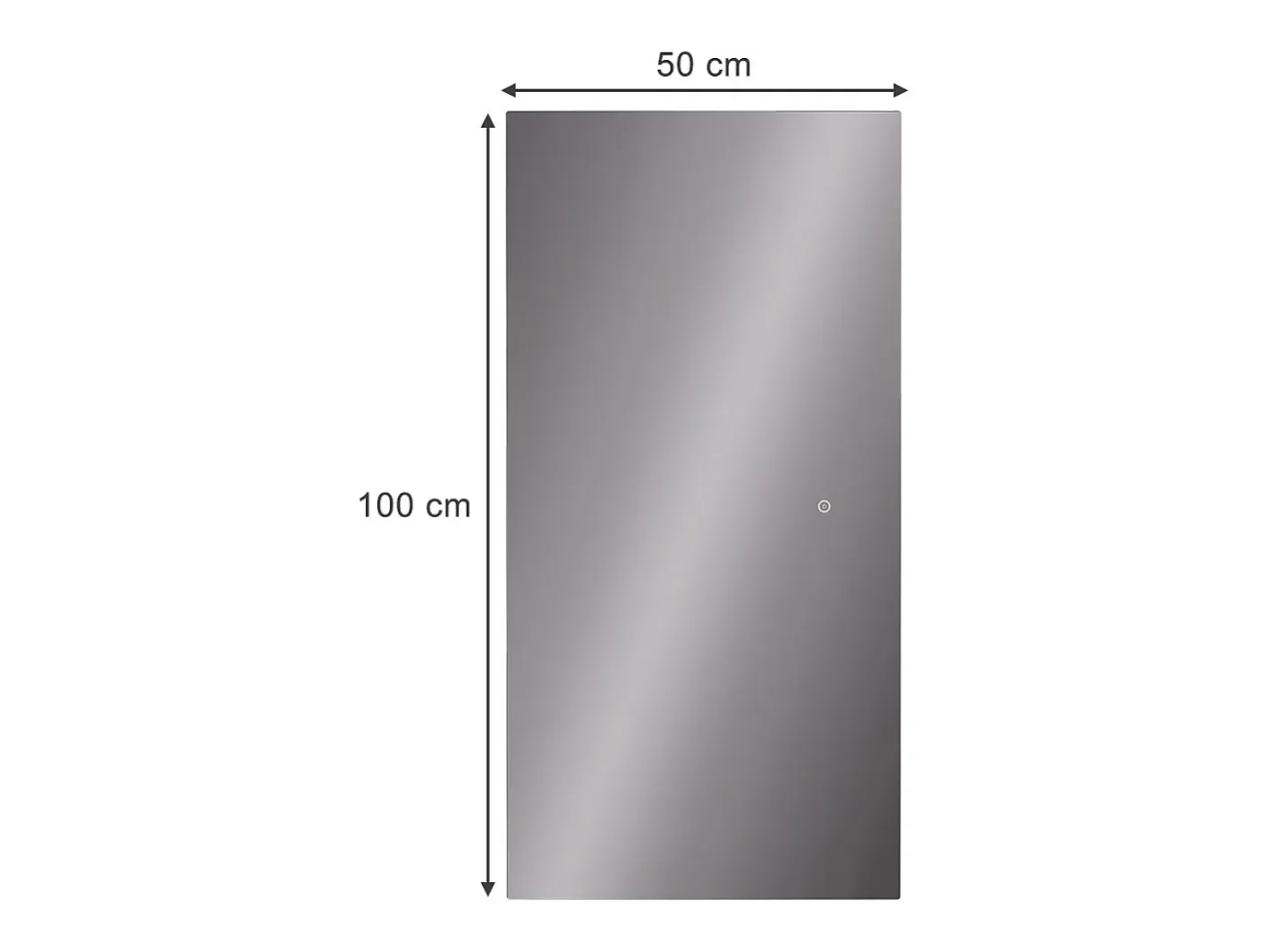 Vicco Espejo-Espejo de baño vidrio 100x50x2.8 miral Transparente