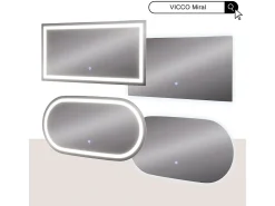 Vicco Espejo-Espejo de baño vidrio 60x40x2.8 miral Transparente