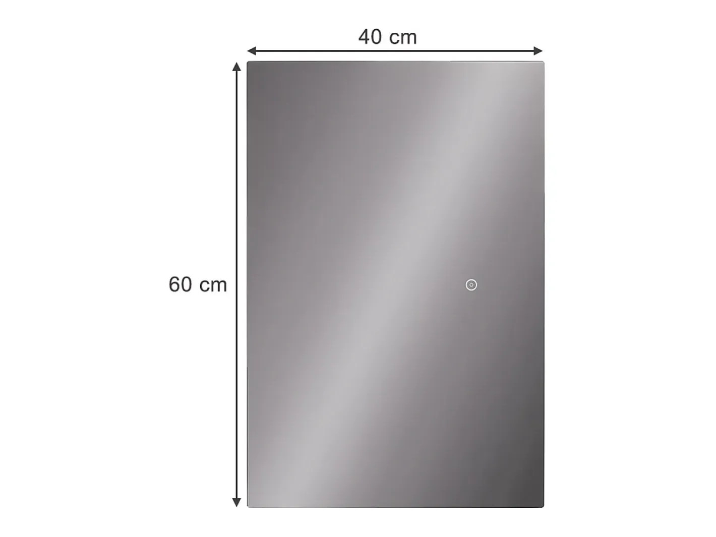 Vicco Espejo-Espejo de baño vidrio 60x40x2.8 miral Transparente