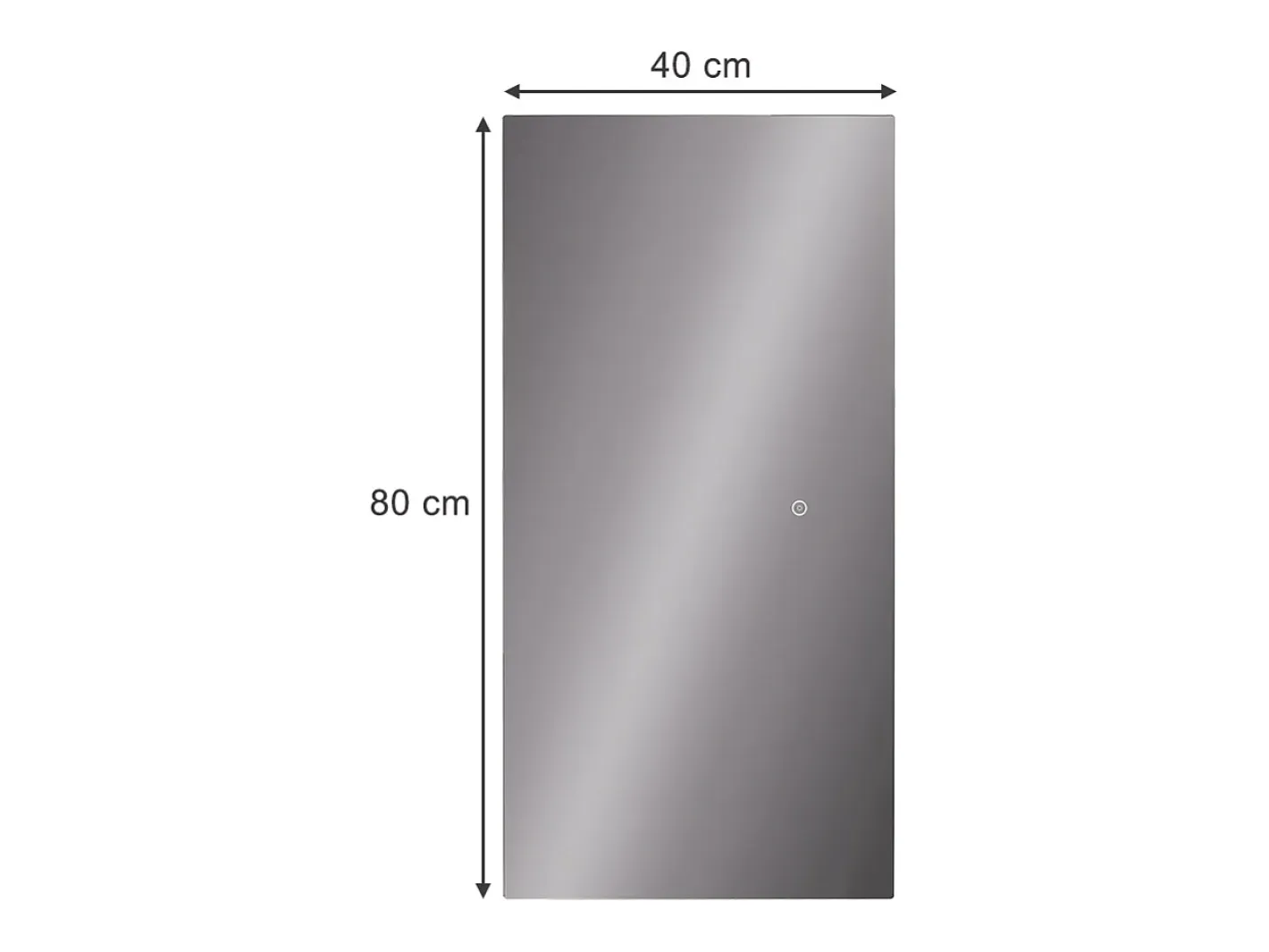 New Vicco Espejo de baño vidrio 80x40x2.8 miral Transparente