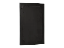 Espejo-Espejo de baño 50x70x2,5 cm madera maciza de mango y cristal Negro