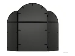 OZAIA Espejo de barbero tríptico en metal dorado - An. 85 x Alt. 70.5 cm, , QIANA Negro Discount