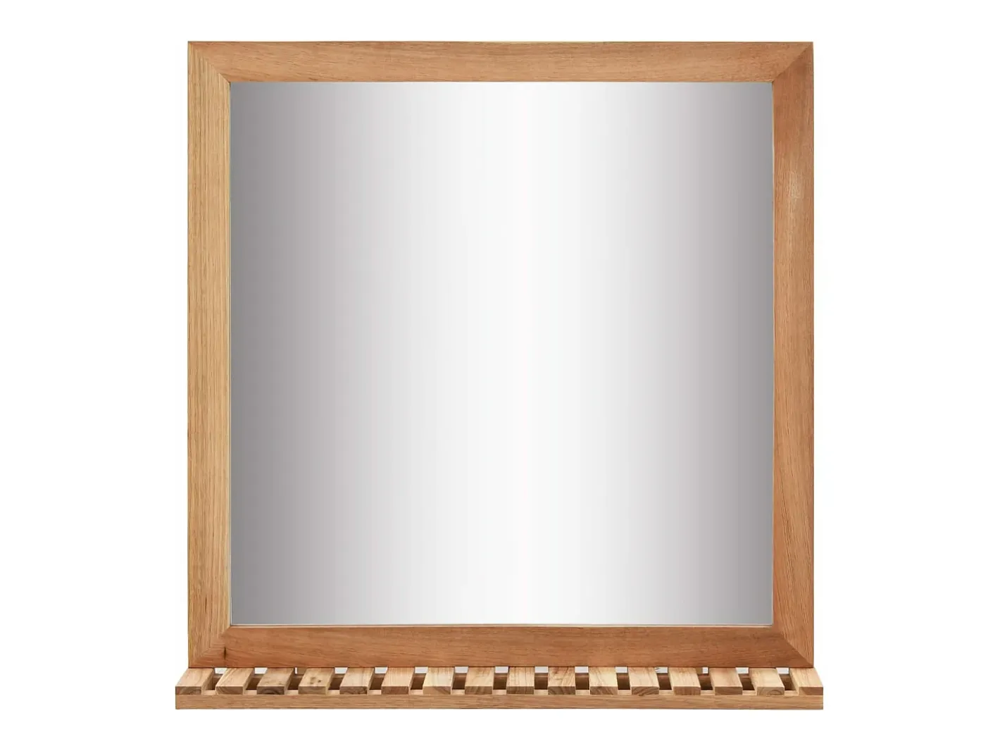 Online Espejo de cuarto de baño madera maciza de nogal 60x12x62 cm ES263147 Marru00f3n