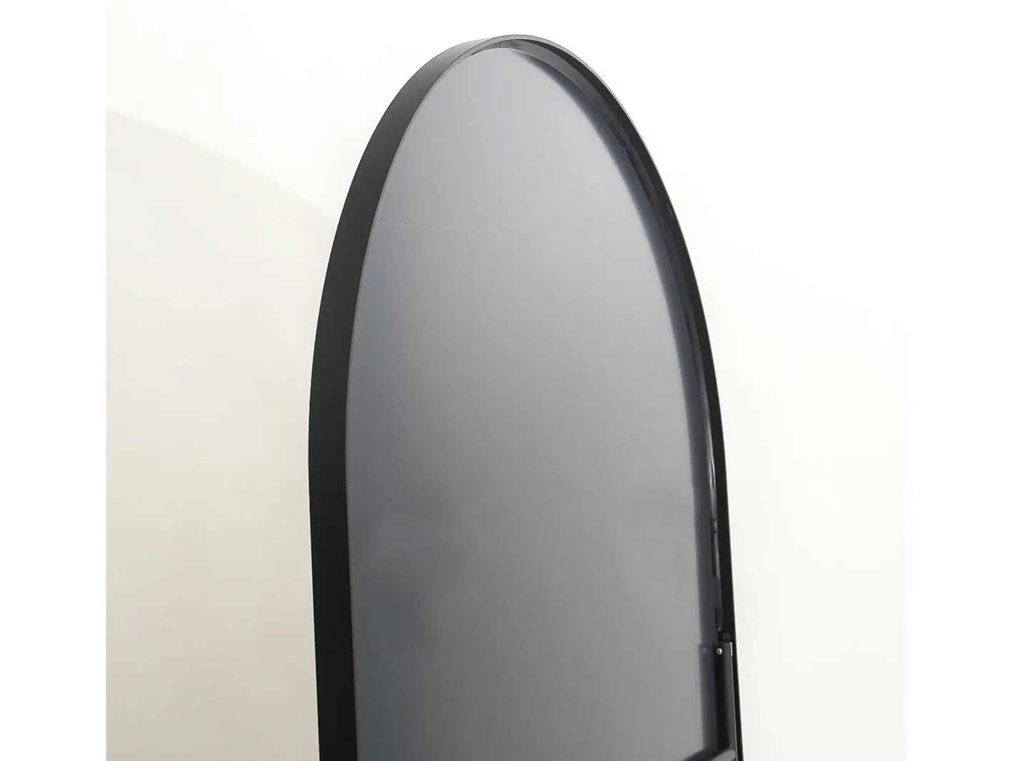Espejo de cuerpo entero 162 x 53 cm, espejo de pie, espejo de pared grande, espejo de tocador de pie para dormitorio, salón, Negro Outlet