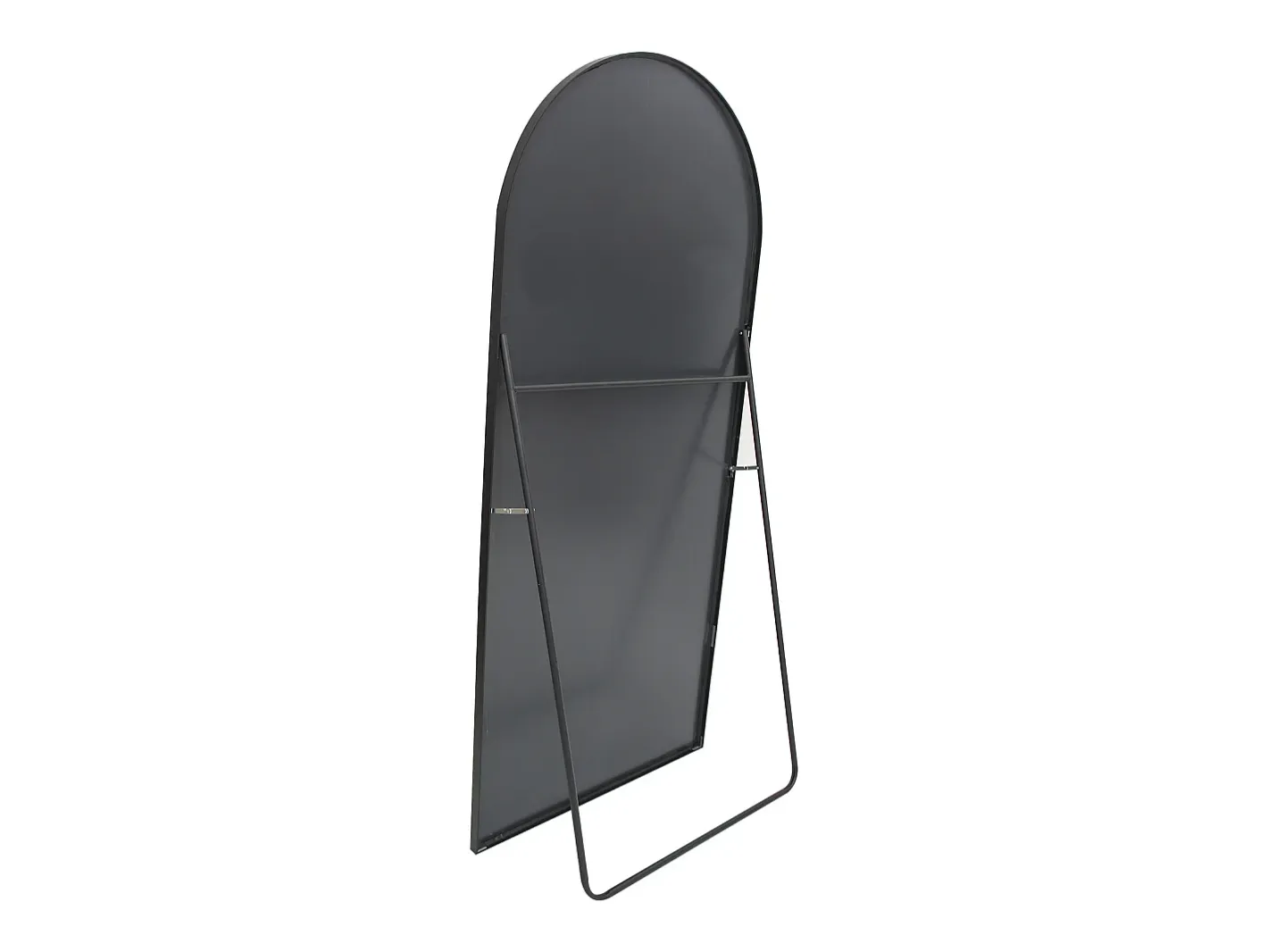 Espejo de cuerpo entero 162 x 53 cm, espejo de pie, espejo de pared grande, espejo de tocador de pie para dormitorio, salón, Negro Outlet