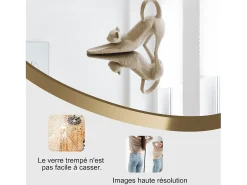 Espejo de cuerpo entero arqueado, 54 x 164 cm, de pared, inclinado, espejo de pie para salón, Dorado Outlet