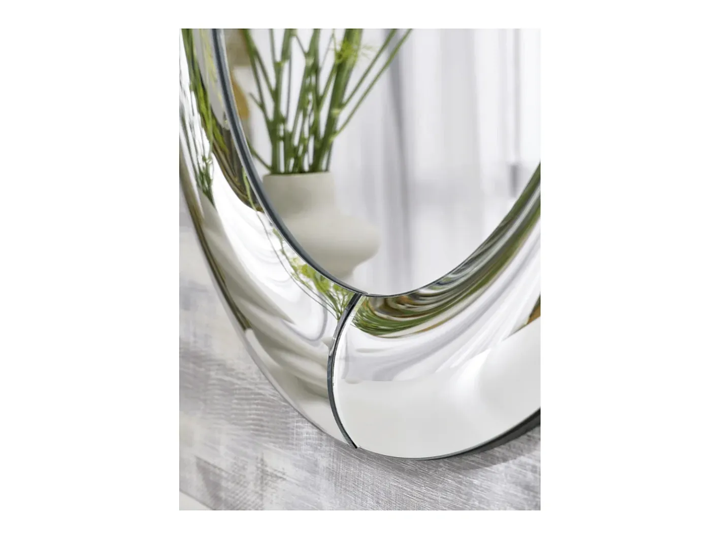 MSO Espejo de diseño redondo 80cm Luni Plateado Hot