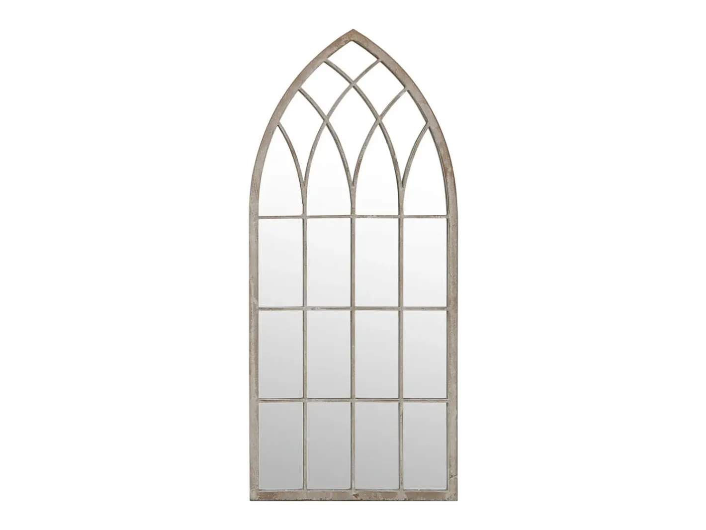 Espejo de jardín arena hierro para exterior 100x45 cm ES535894 Crema Online