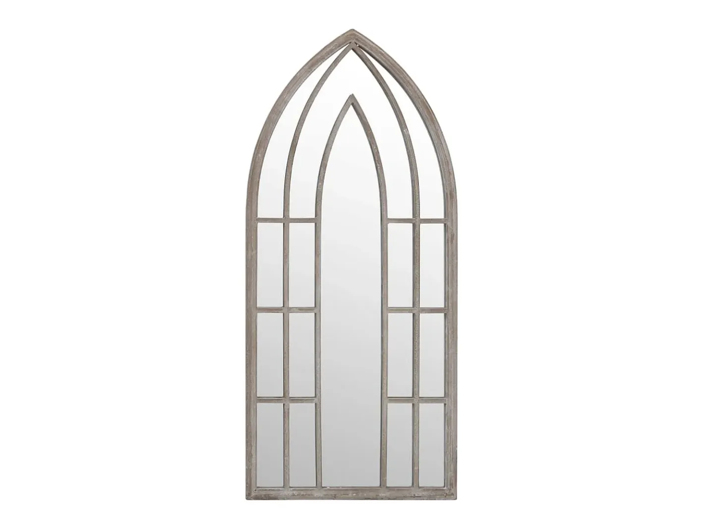 Espejo De Pared|Espejo-Espejo de Jardín Arena 100x45cm Hierro para uso exterior Crema