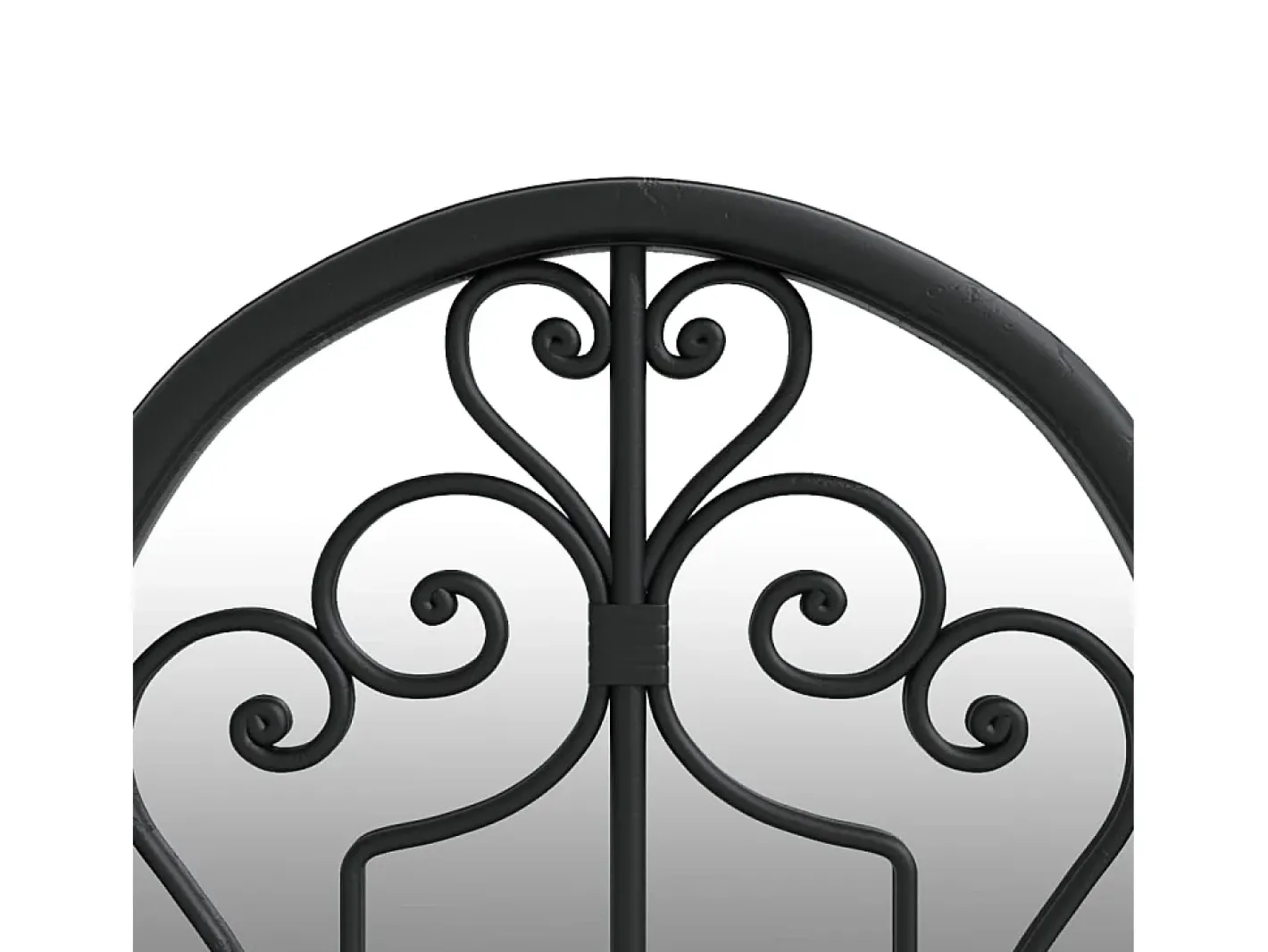 New Espejo de jardín hierro para uso exterior 100x45 cm ES908157 Negro