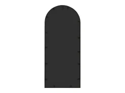New Espejo de jardín hierro para uso exterior 100x45 cm ES908157 Negro