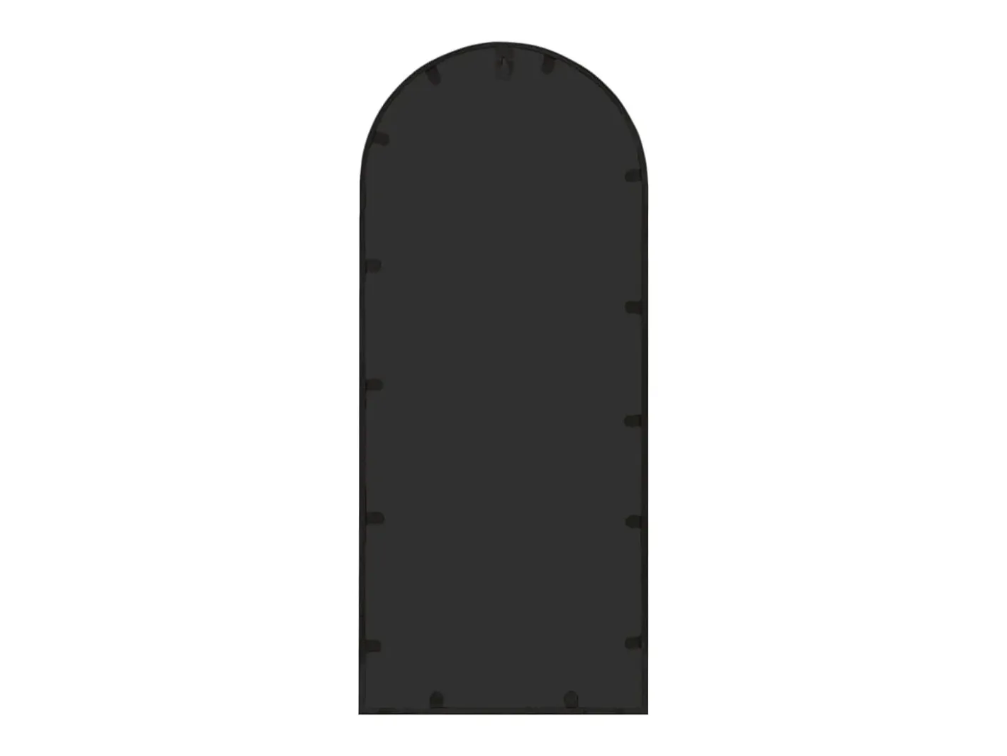 New Espejo de jardín hierro para uso exterior 100x45 cm ES908157 Negro