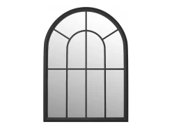 Best Espejo de jardín hierro para exterior 60x45 cm ES832191 Negro