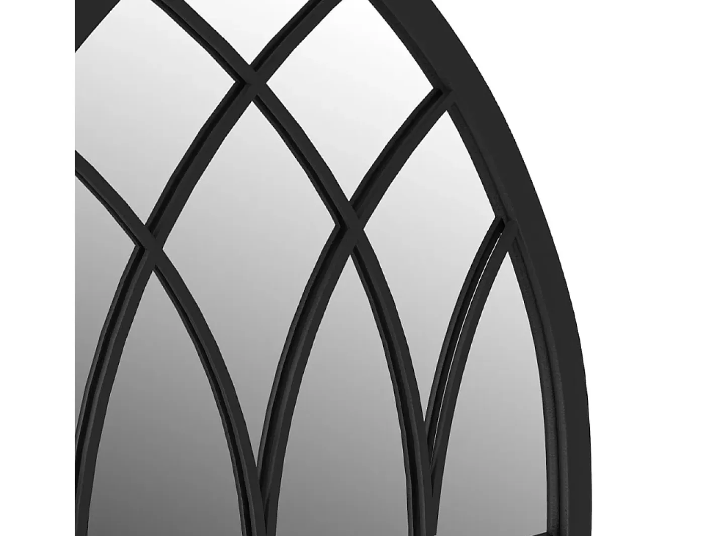Espejo de jardín hierro para exterior 70x30 cm ES578232 Negro Outlet