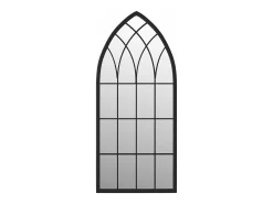 Espejo de jardín hierro para exterior 100x45 cm ES529444 Negro