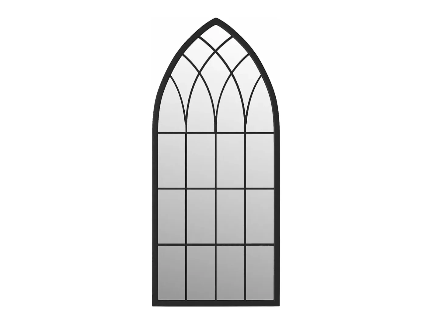 Espejo de jardín hierro para exterior 100x45 cm ES529444 Negro