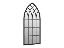 Espejo de jardín hierro para exterior 100x45 cm ES529444 Negro