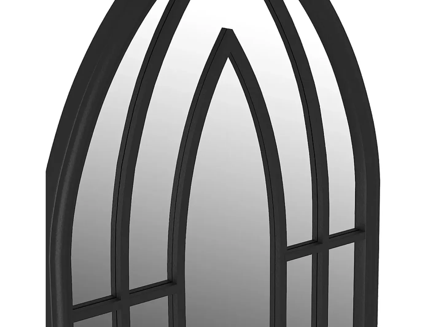 Hot Espejo de jardín 100x45 cm Hierro para uso exterior Negro