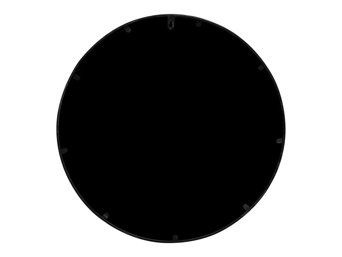 Outlet Espejo de jardín 60x2,5 cm hierro redondo uso exterior Negro