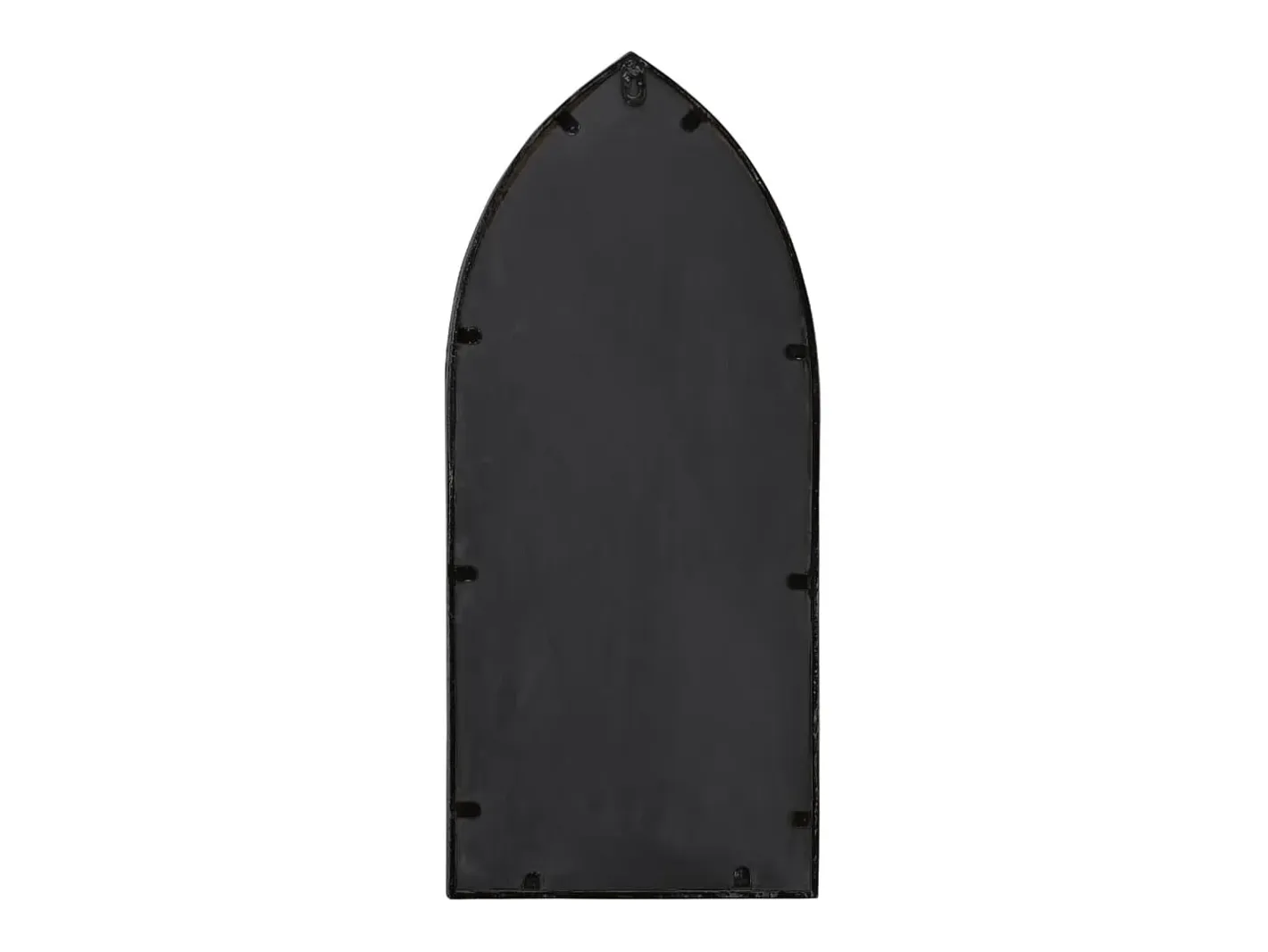 Espejo-Espejo de jardín 70x30 cm Hierro para uso exterior Negro