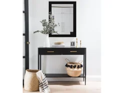 DECOWOOD Espejo de madera color de 64x84cm - NÜI - Negro New
