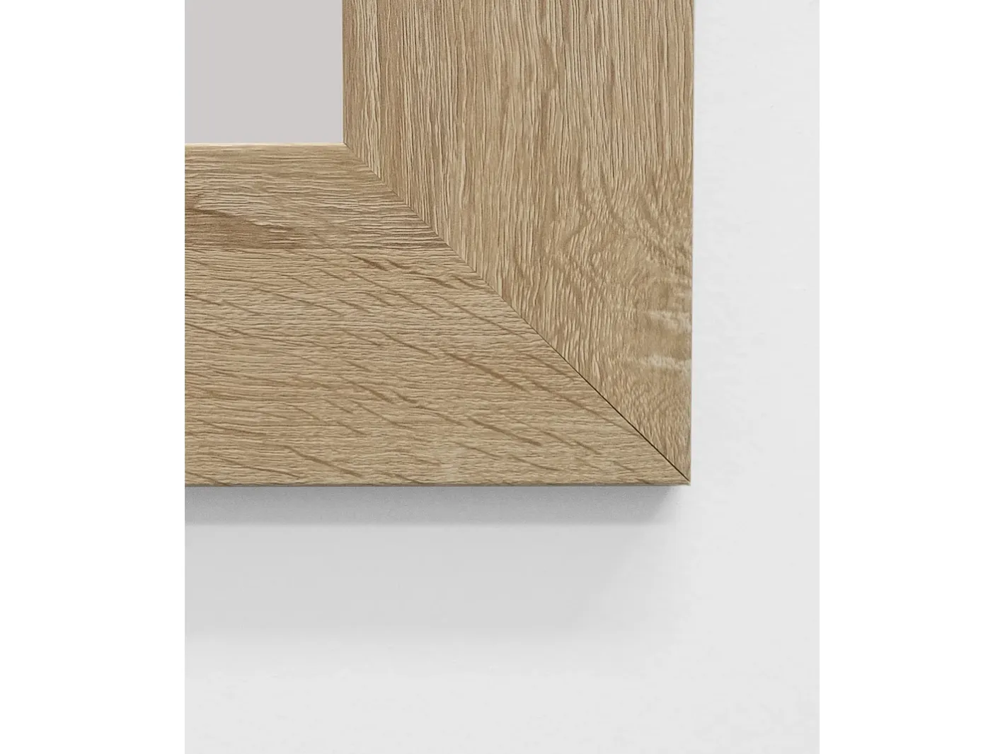 DECOWOOD Espejo de madera color roble oscuro de 60x80cm - TERRA - Marru00f3n Discount
