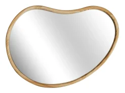 Sweeek Espejo-Espejo de madera de abeto decorativo de pared, 65cm natural Color natural claro