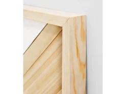 DECOWOOD Espejo de madera maciza en tono natural y blanco de 163x84cm - ZAZOO - Multicolor Hot