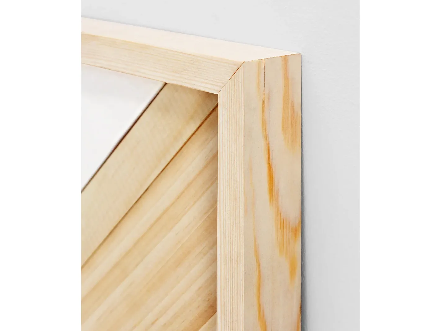 DECOWOOD Espejo de madera maciza en tono natural y blanco de 163x84cm - ZAZOO - Multicolor Hot