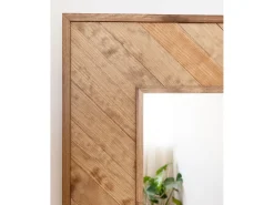 DECOWOOD Espejo De Pared|Espejo-Espejo de madera maciza en tono roble oscuro de 163x84cm - VILLA - Multicolor