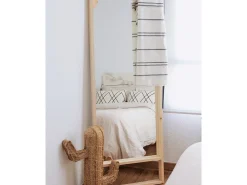 DECOWOOD Espejo de madera maciza tono natural de 160x60cm - WALLS - Beige Discount