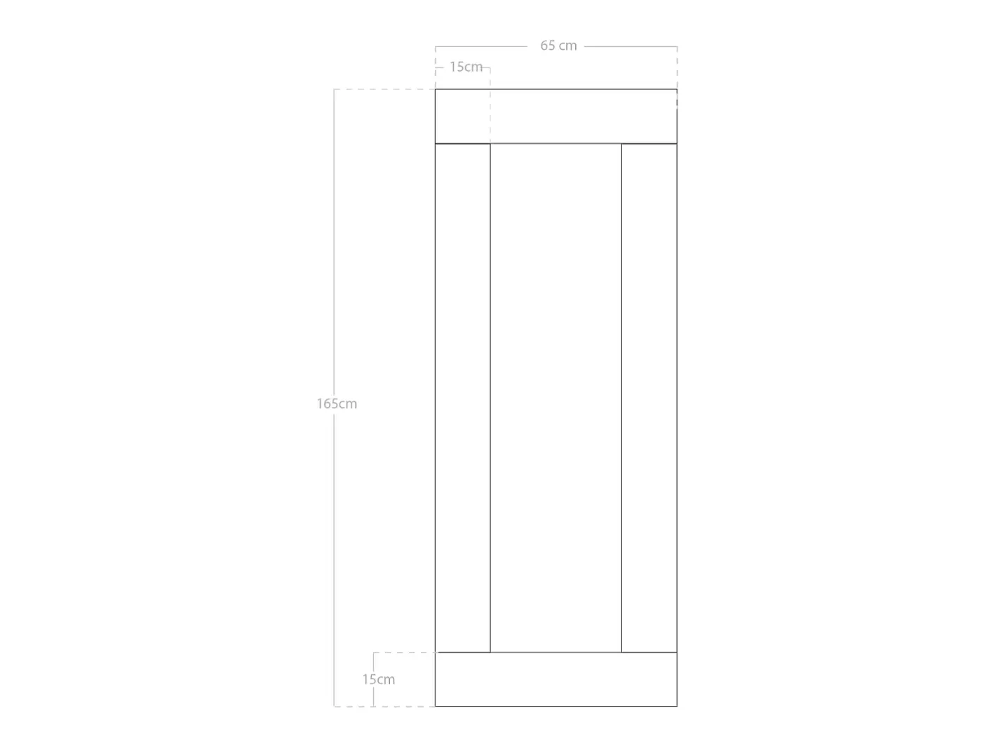 DECOWOOD Espejo De Pared|Espejo-Espejo de madera maciza tono roble oscuro de 165x65cm - IZAL - Marru00f3n