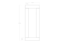 DECOWOOD Espejo de madera maciza tono de 165x65cm - IZAL - Blanco Best