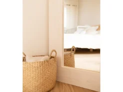 DECOWOOD Espejo de madera maciza tono de 165x65cm - IZAL - Blanco Best