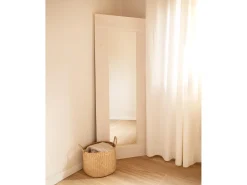 DECOWOOD Espejo de madera maciza tono de 165x65cm - IZAL - Blanco Best