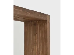 DECOWOOD Espejo De Pared|Espejo-Espejo de madera maciza tono roble oscuro de 160x80cm - WALLS - Marru00f3n