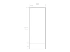 DECOWOOD Espejo de madera maciza tono natural de 160x80cm - WALLS - Beige