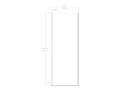 Hot DECOWOOD Espejo de madera maciza tono roble oscuro de 160x60cm - WALLS - Marru00f3n